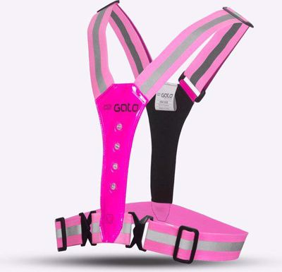USB Led Safer Sport Vest Hot Pink