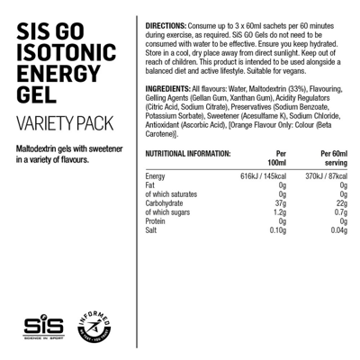 Sis Go Isotonic Energy gel  7 variety pack