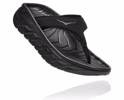 Women's Ora recovery flip - herstel slippers - black / dark gull gray