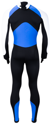 Hunter ice skate suit black/blue/white