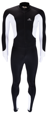 Lycra skate suit black/white