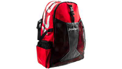 Icetec skating/inline skate backpack red with Icetec letters