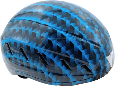 schaatshelm blauw V-print 2025/2026