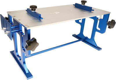 long track grinding table blue