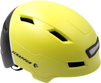  Casque de vélo Scrapper jaune avec lumière LED