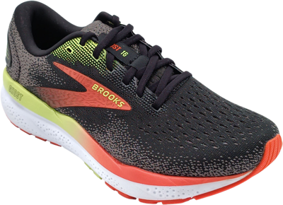 Brooks Ghost 16 black/mandarin red/green