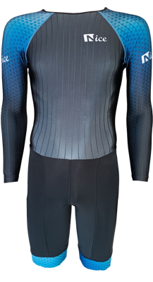 Nice inline skating suit blue/black long-sleeve