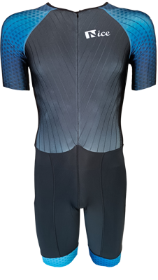 Nice inline skating suit blue/black short-sleeve