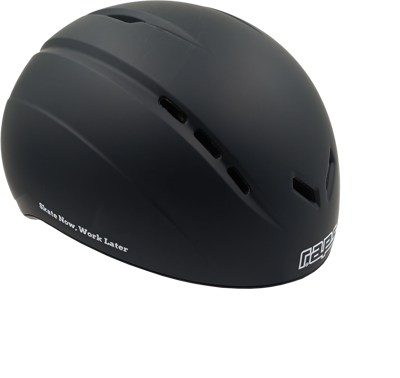casque de patinage sur glace noir mat