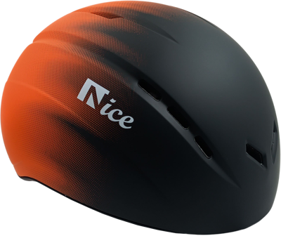 casque de patinage sur glace noir/orange foncé