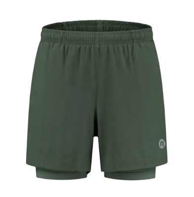running2 in 1 short essential men army green