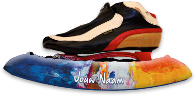 Schaatshoes Painting kobalt