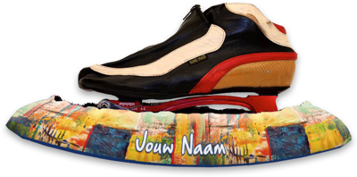Schaatshoes Painting yellow