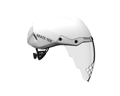 Skate-Tec casque courte piste 025 blanc