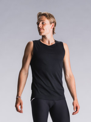 mens Run singlet black