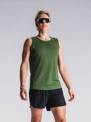 Fusion mens Run singlet green