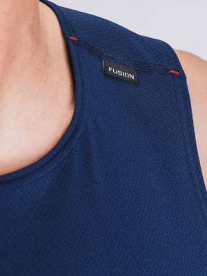 Fusion mens Run singlet night blue