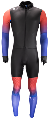 speedskating suit schwarz/braun/blau
