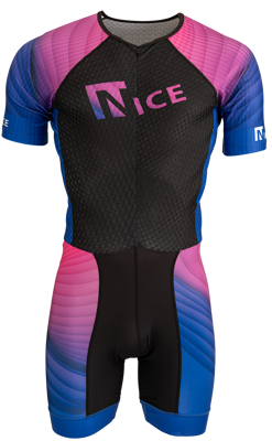 Nice inline skating suit purple/blue