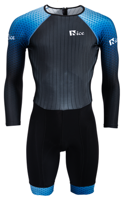 Inline-Skating-Anzug blue/black long-sleeve