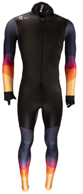 Nice rubber skating suit power x black/yellow/purple