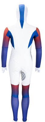 Nice Speedskating Suit White/Brown/Blue