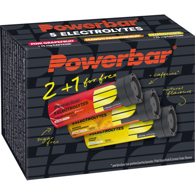 Powerbar 5 electrolytes 2+1 free lemon/mango/grapefruit