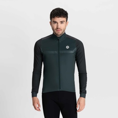 Veste Vélo Hiver Rogelli Freeze Homme - Noir/Gris/Fluor - Respirante, Coupe-Vent - Pour Cyclisme Froid
