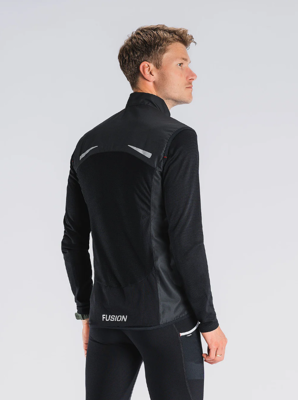 Fusion mens S1 run vest black