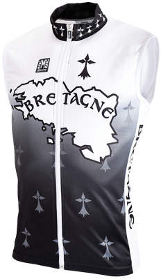Bretagne sleeveless cyclingshirt full zipp