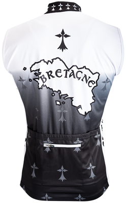 Santini Bretagne sleeveless cyclingshirt full zipp