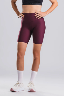 Fusion womens high rise short tights bordeaux