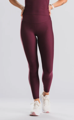 womens high rise tights bordeaux