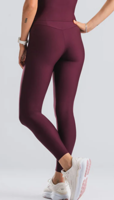 Fusion womens high rise tights bordeaux