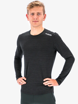 mens C3 long sleeve black