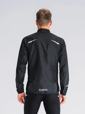 Fusion mens S1 run jacket black