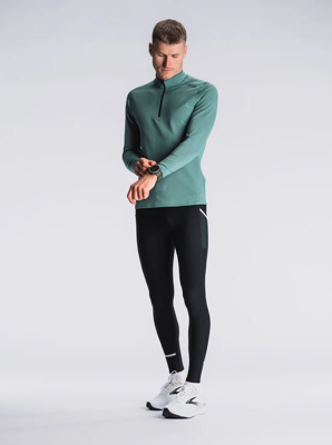 Fusion mens C3 zip neck green