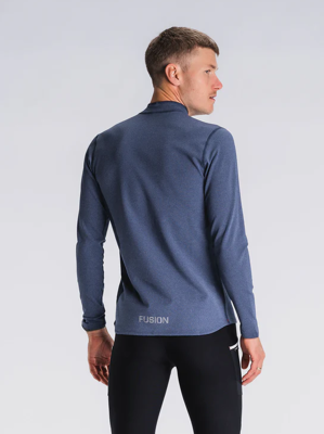 Fusion mens C3 zip neck night blue