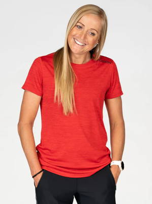 womens C3 t-shirt red