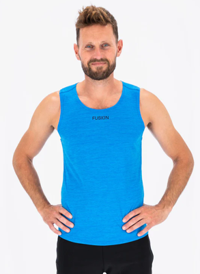 Fusion mens C3 singlet surf blue