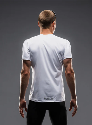 Fusion mens Tempo! t-shirt white brand