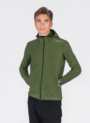 Fusion mens recharge hoodie green