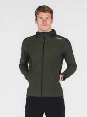 Fusion mens recharge hoodie forest green