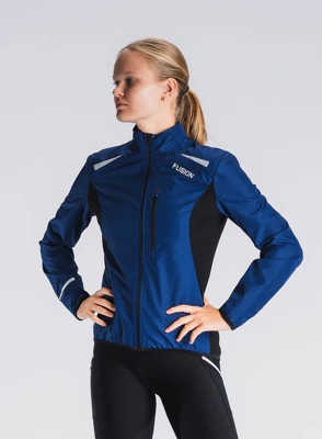 Fusion womens S1 run jacket night blue