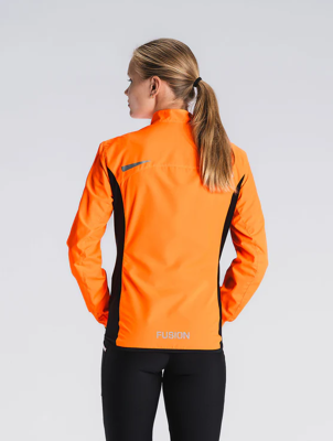 Fusion womens S1 run jacket orange