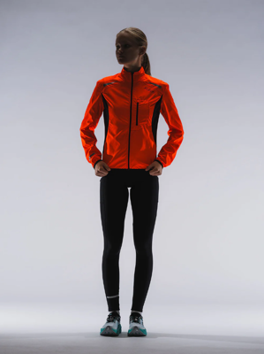 Fusion womens S1 run jacket orange