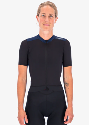 Fusion womens cycling jersey dark night blue