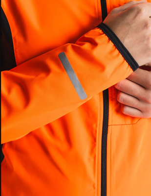 Fusion womens S1 run jacket orange