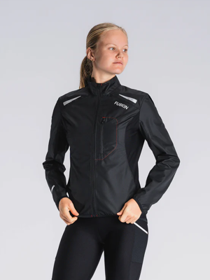 Fusion womens S1 run jacket black