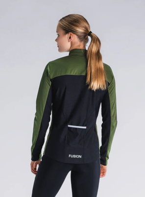 Fusion womens S2 run jacket green